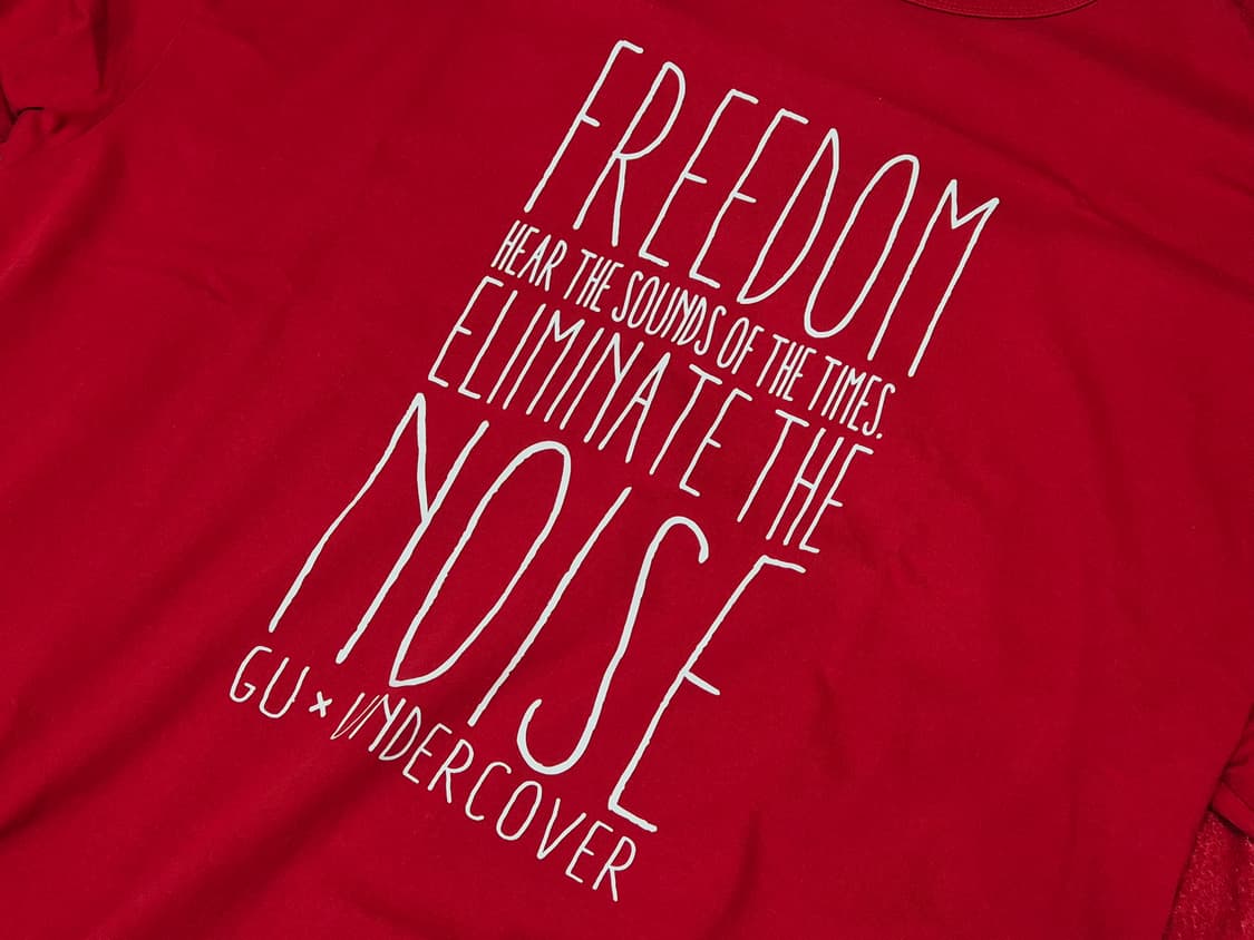 UNDERCOVER 언더커버 GU 반팔 티셔츠 레드 상품이미지2