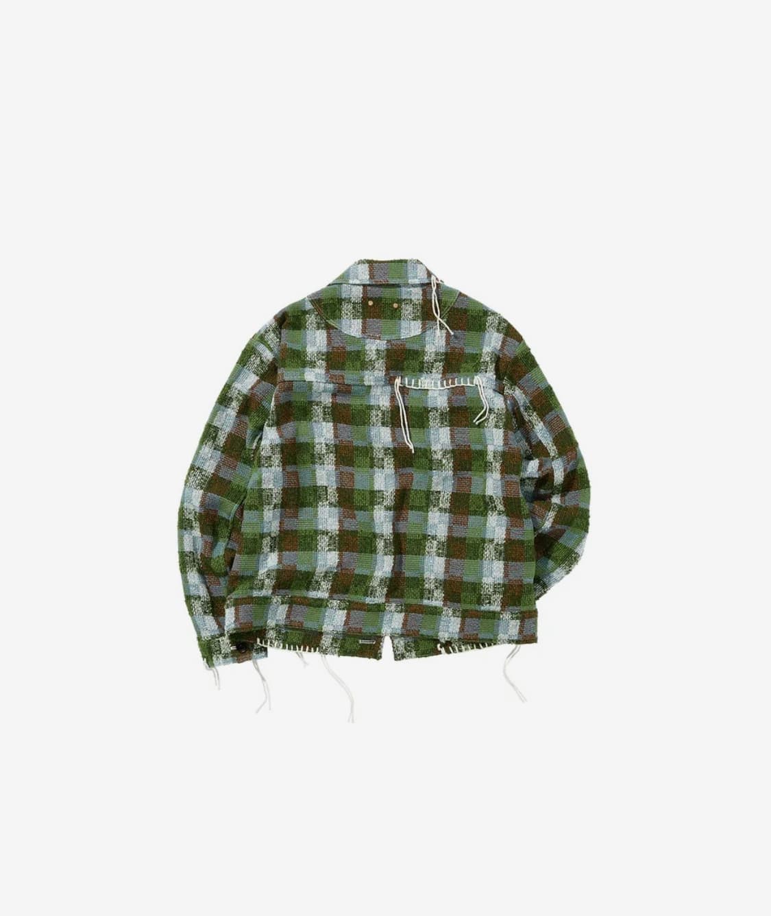 XL) 앤더슨벨 캔리 체크 워크 자켓 그린 상품이미지3