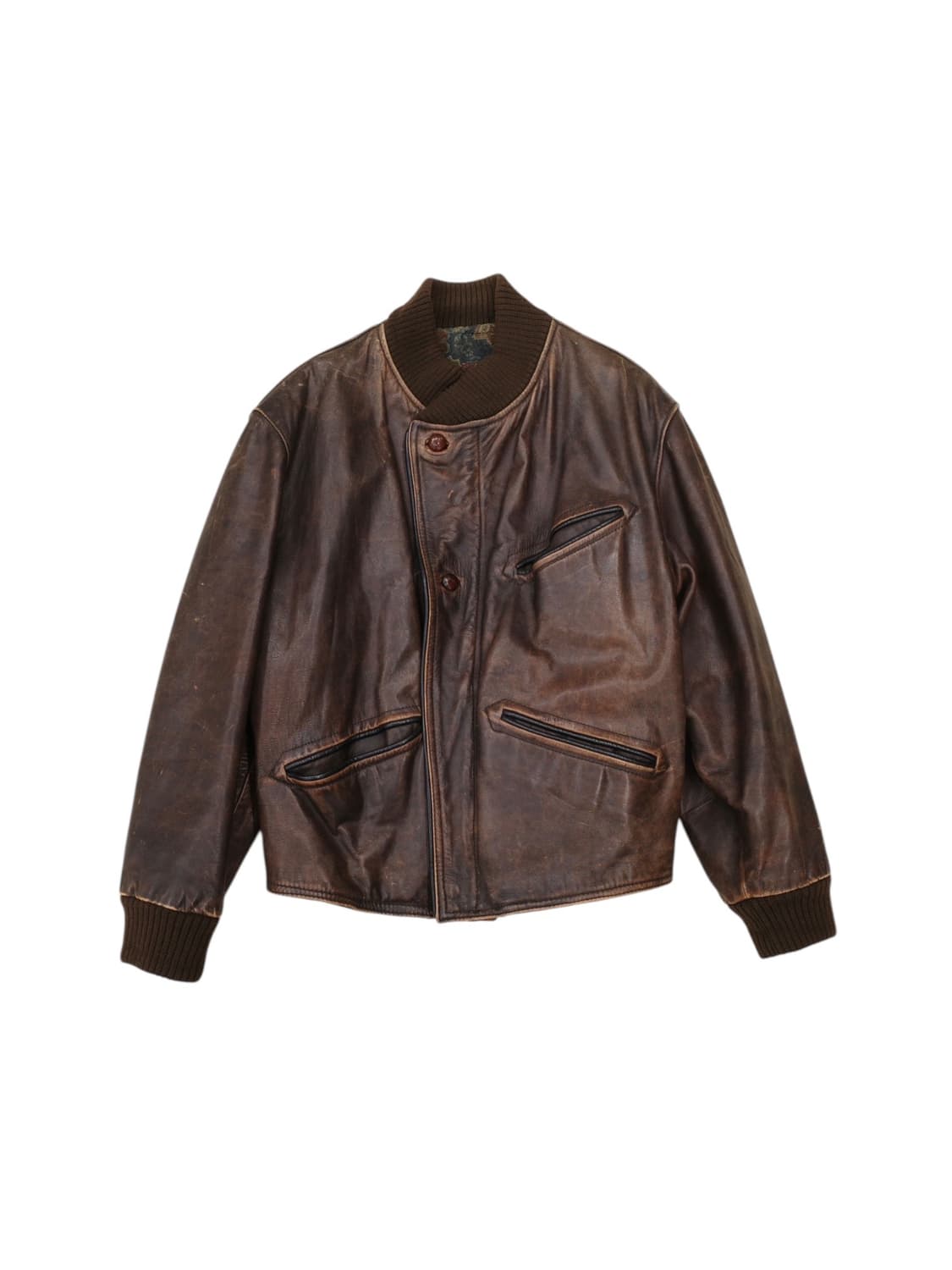 80‘s 휴고 보스 레더 봄버 자켓 상품이미지1