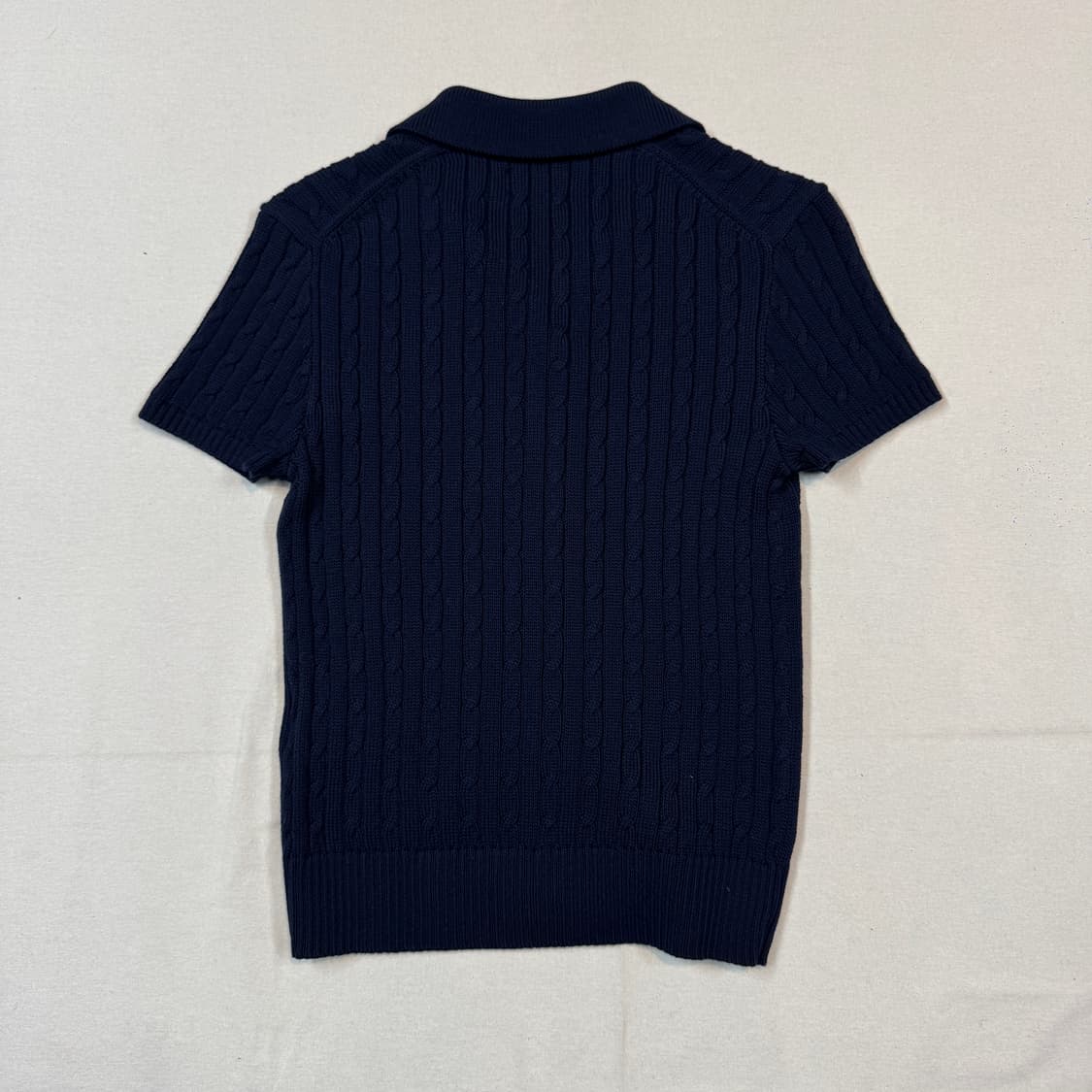 S) 폴로 랄프로렌 케이블 코튼 숏 슬리브 폴로 가디건 미사용품 상품이미지5