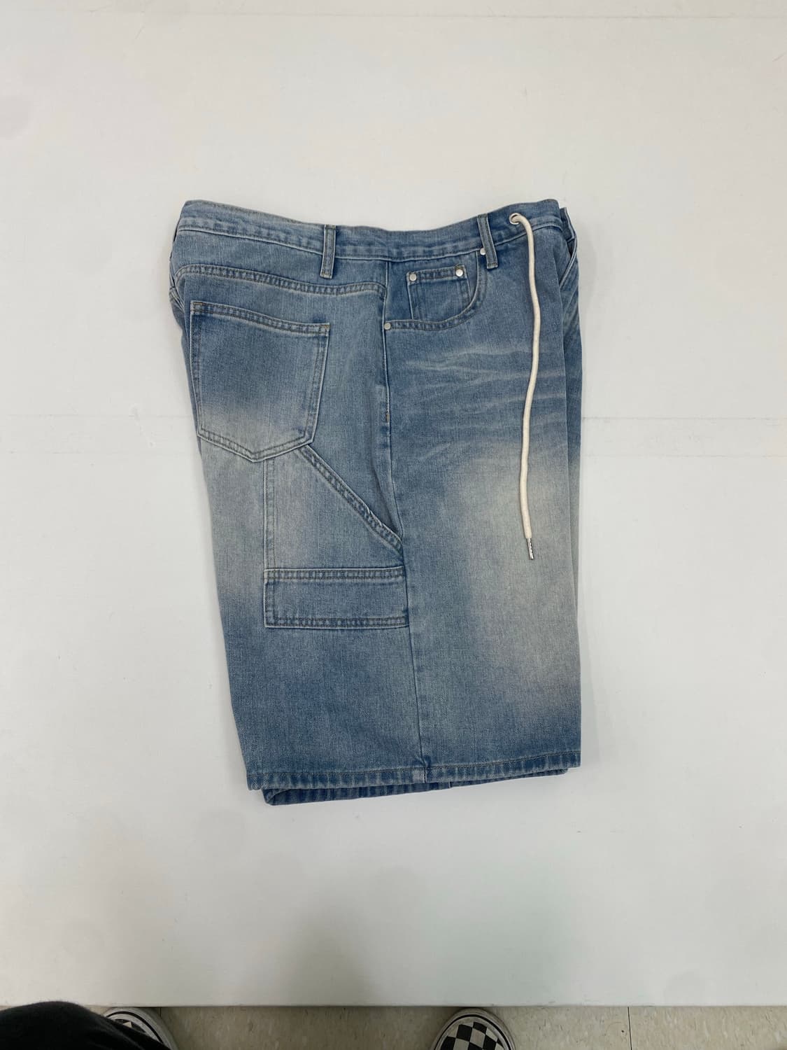 GLW 워싱 카펜터 데님 쇼츠 (L) 상품이미지8