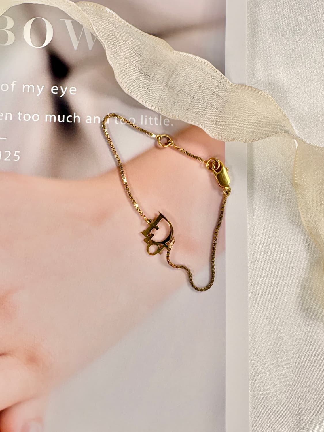 디올 오블리크 로고 팔찌 상품이미지5