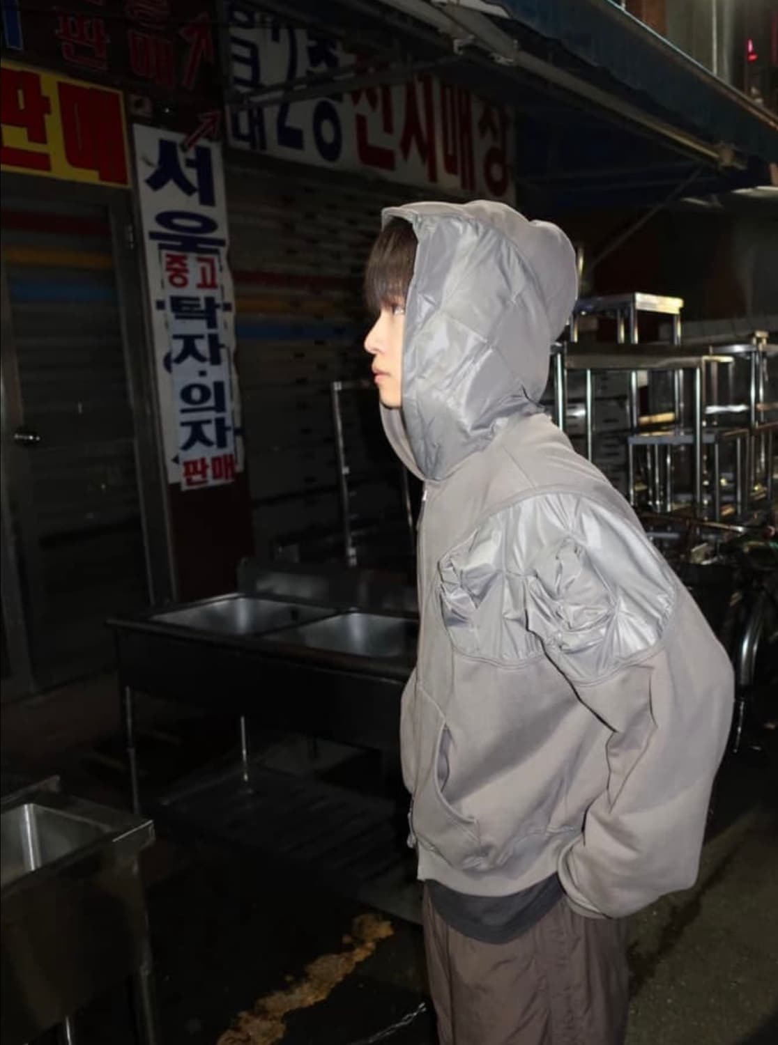 강정석 오리가미 후드 카키 상품이미지3
