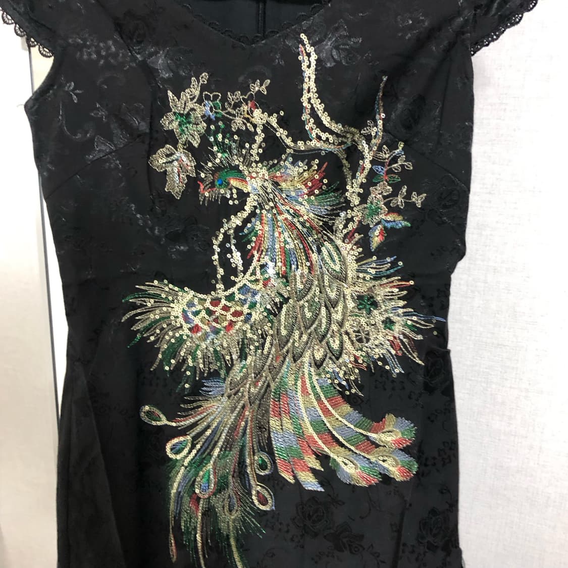 피아오량 Embroidered Phoenix midi dress (bla 상품이미지8