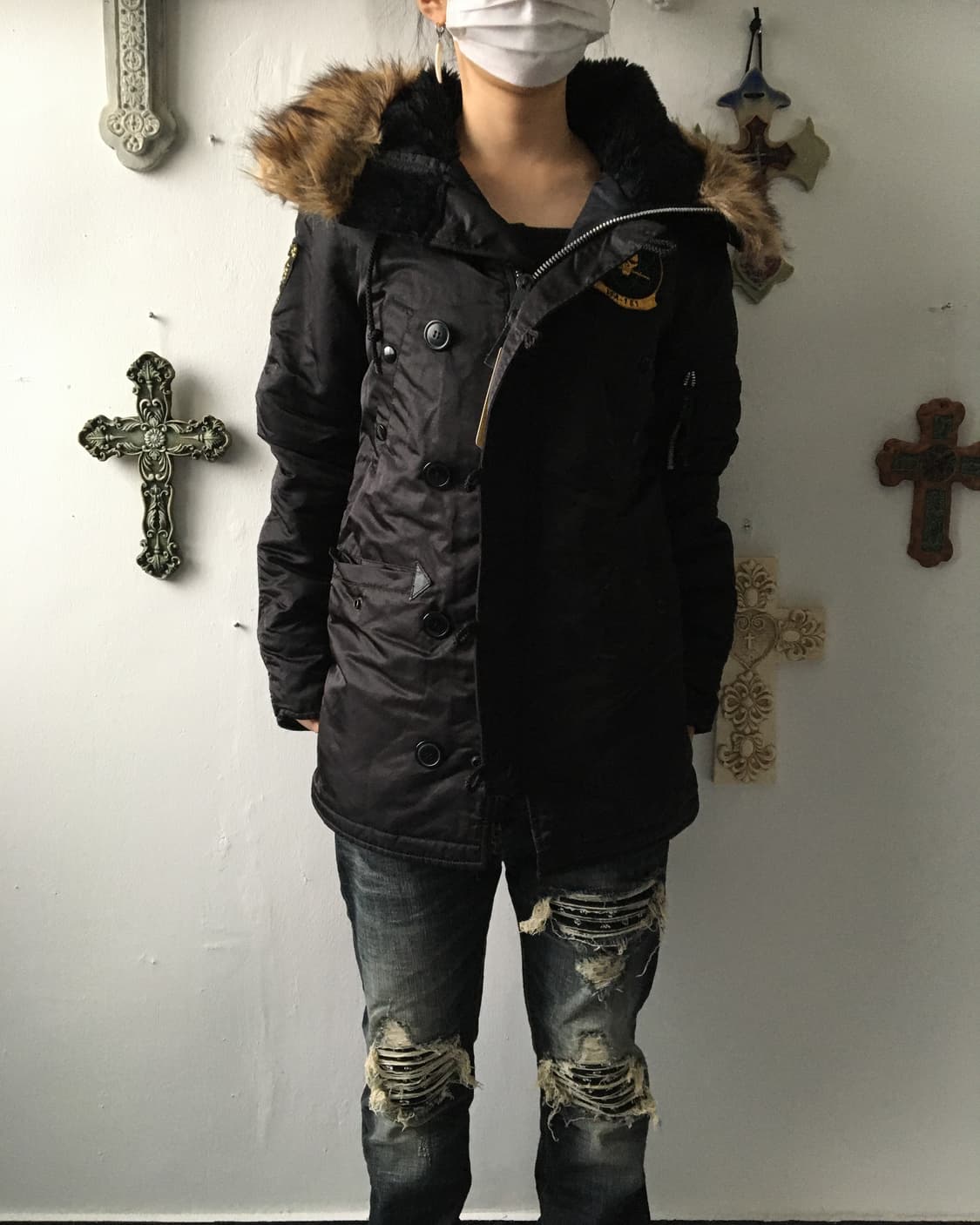 Alpha inderstries fake fur hood jumper 상품이미지10