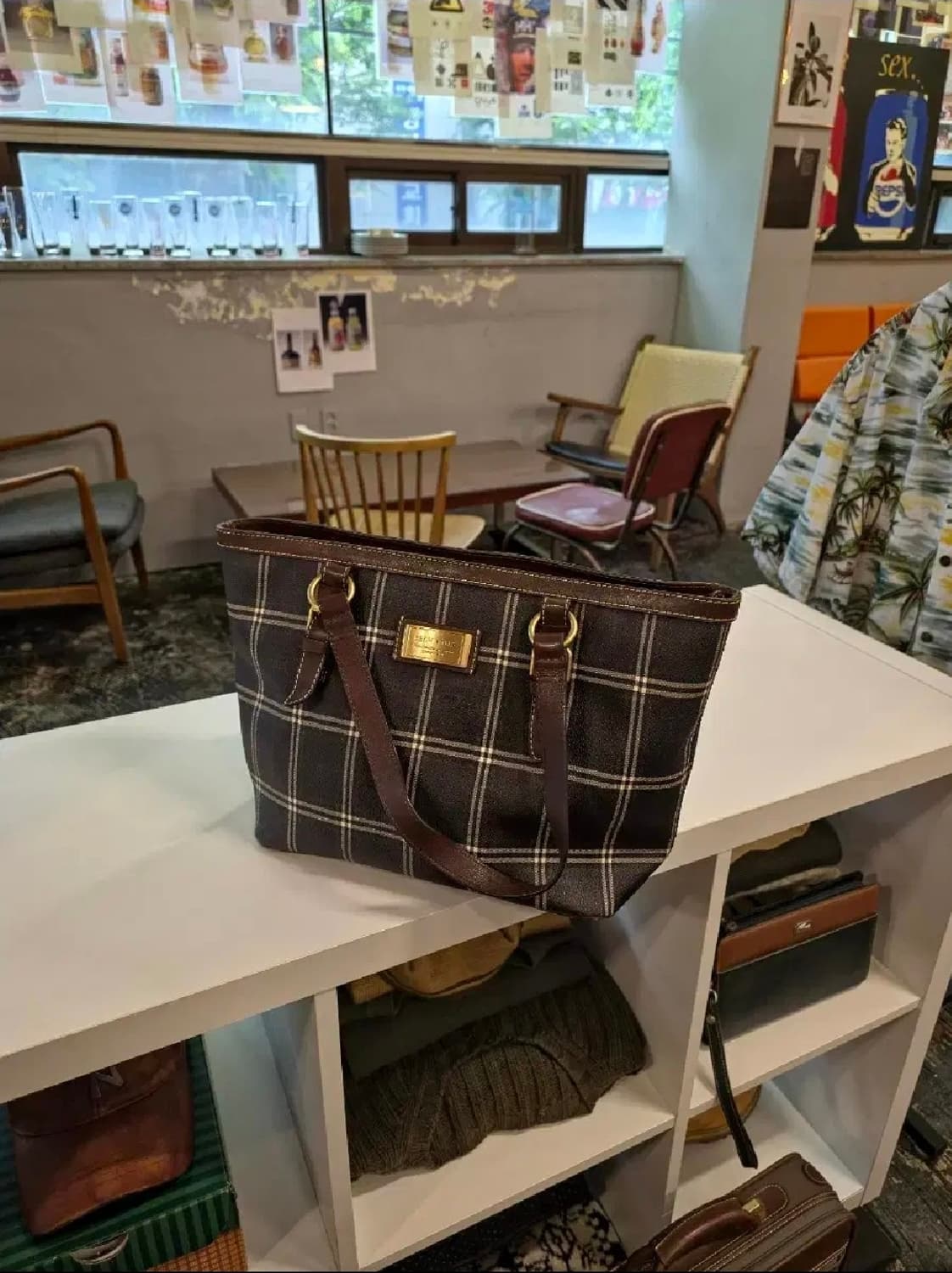 빈폴 체크 숄더백 상품이미지1