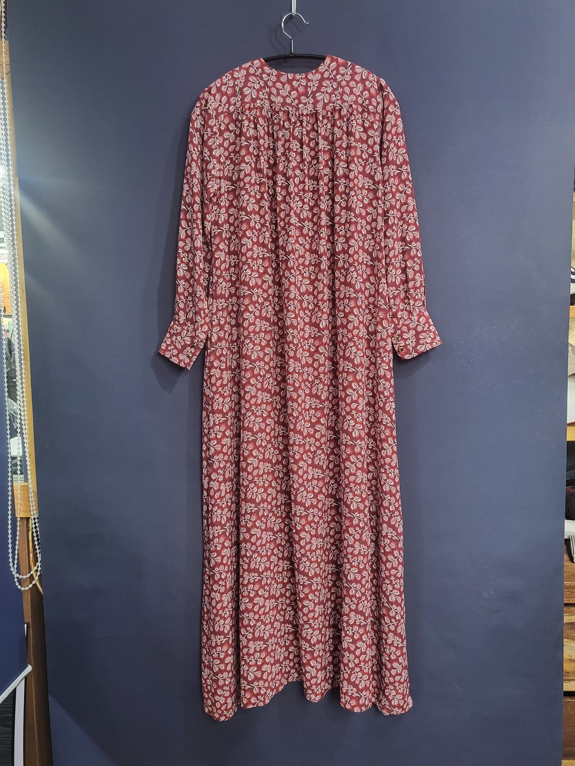 실크100 플로럴 프린트 맥시 원피스 상품이미지5