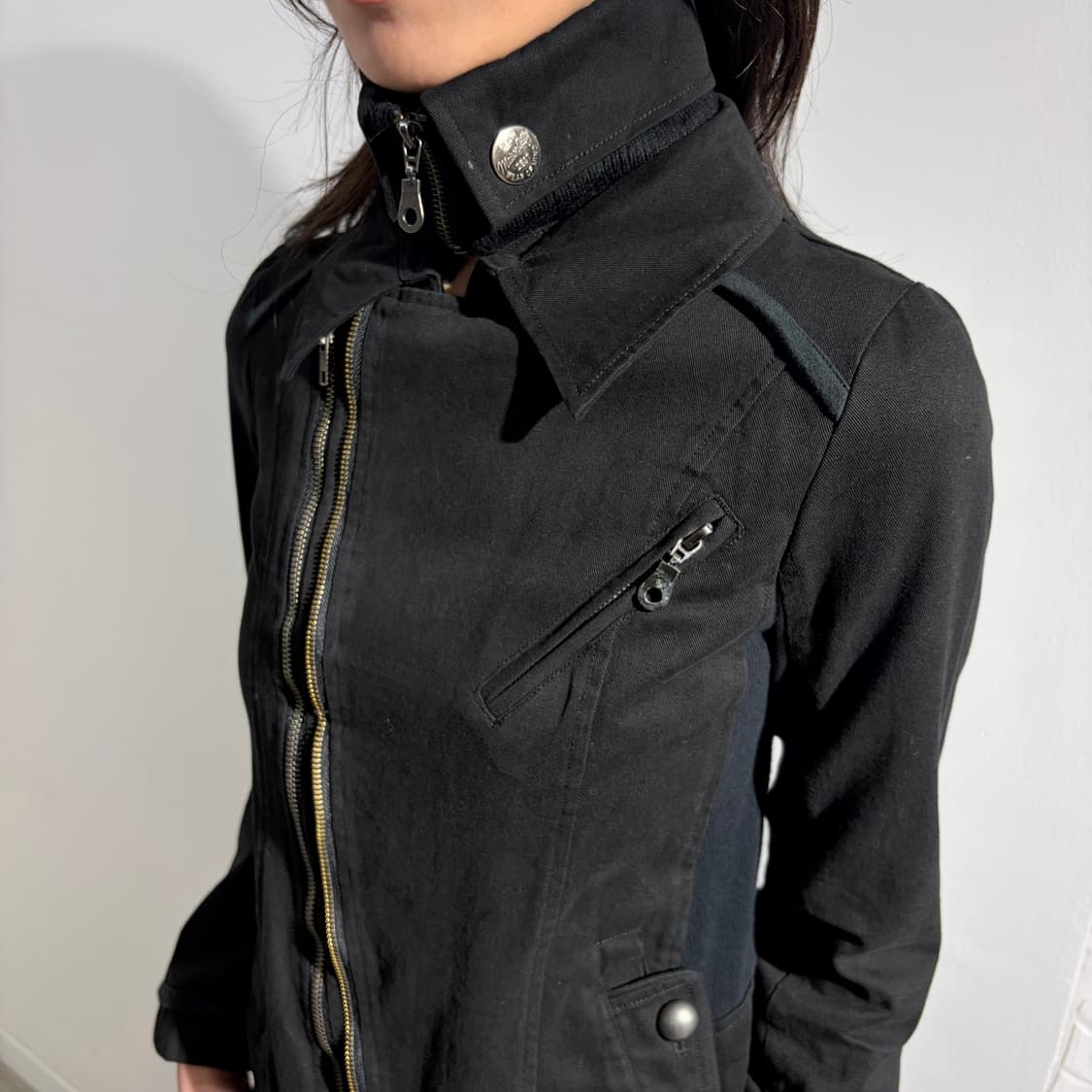 Maison gilfy 메종길피 사선 라이더 자켓 해 상품이미지4