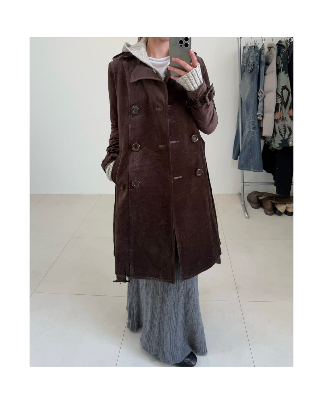 빈티지 벨벳 코트 상품이미지2