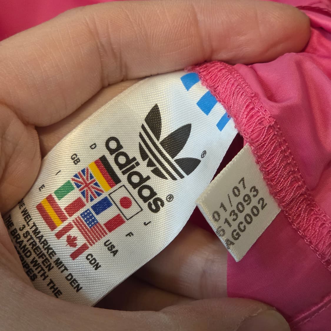 아디다스 핑크 삼선 바람막이 자켓 상품이미지9