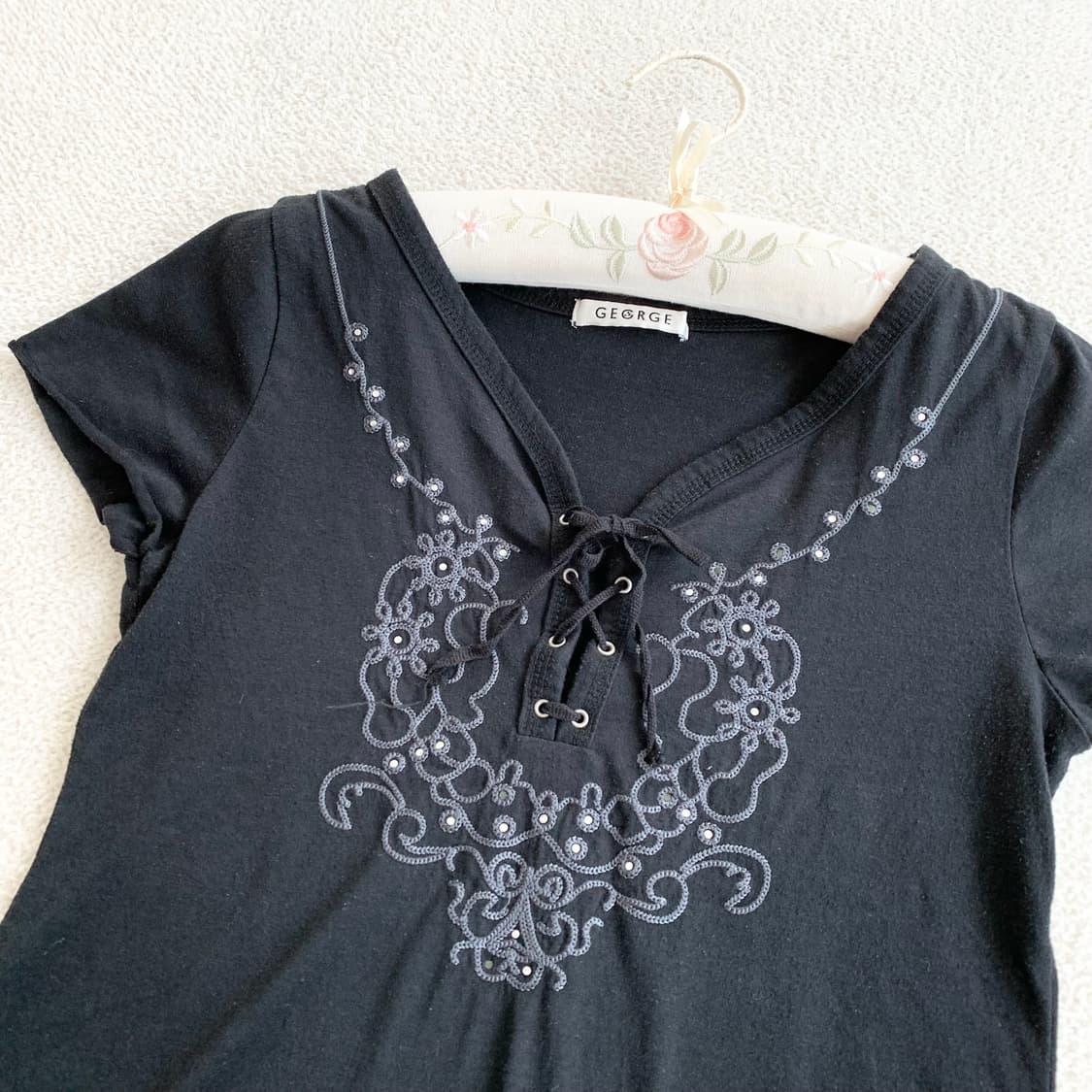 오리엔탈 페어리 ♥ 블랙 큐빅 레이스t 상품이미지2