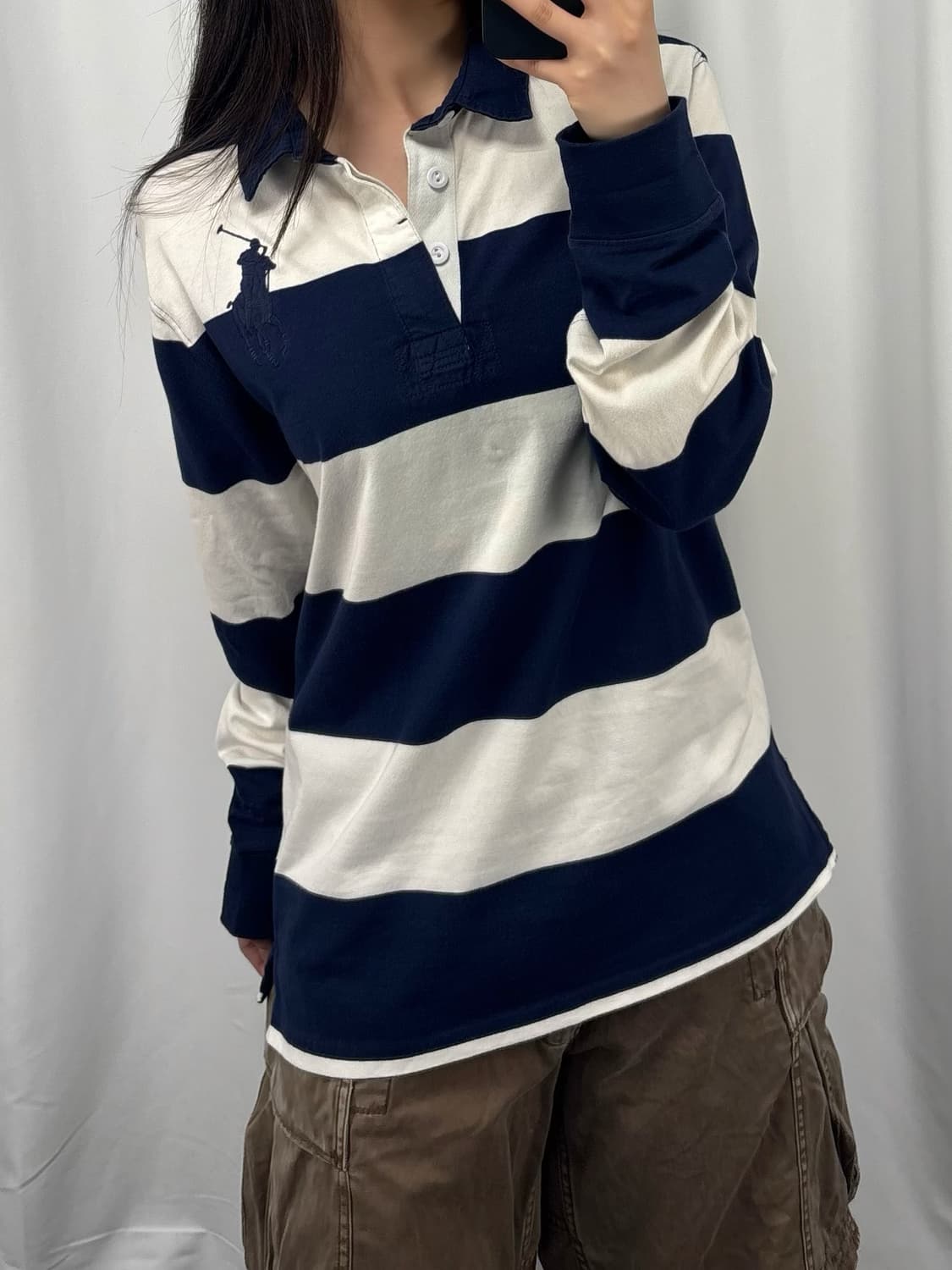 폴로 스트라이프 긴팔 럭비티 상품이미지1