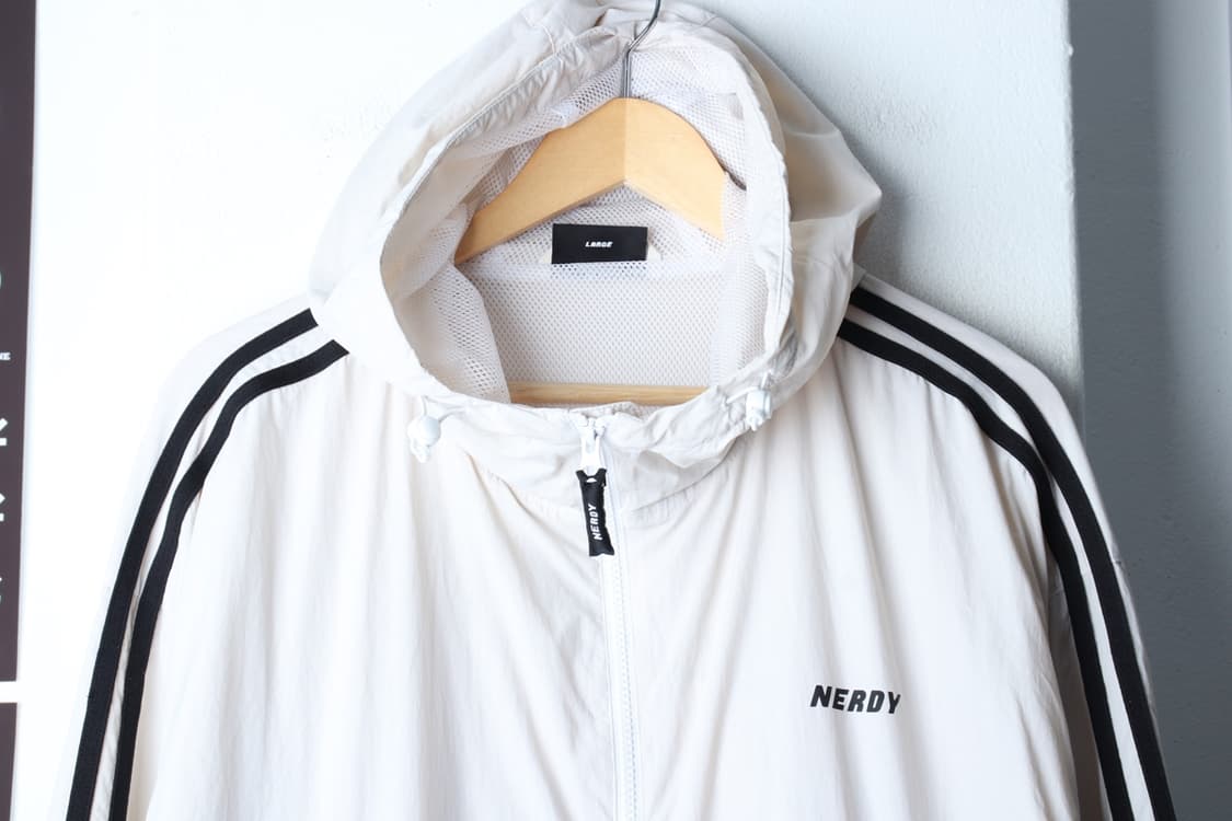 (L-2XL) 널디 집업 바람막이 점퍼자켓 빅사이즈 아이보리-H33076 상품이미지3