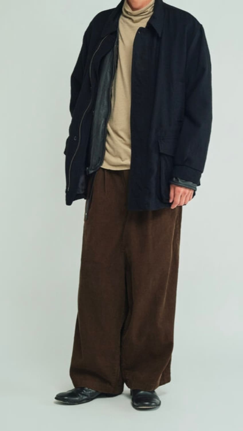 [3,L][새상품] 이얼즈어고 디스턴스 코듀로이 와이드 팬츠 브라운 상품이미지2