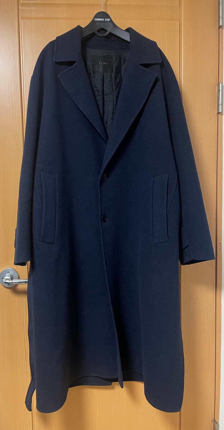 타임옴므 /  울 캐시미어 블랜디드 롱코트/ 105/ 네이비 상품이미지1
