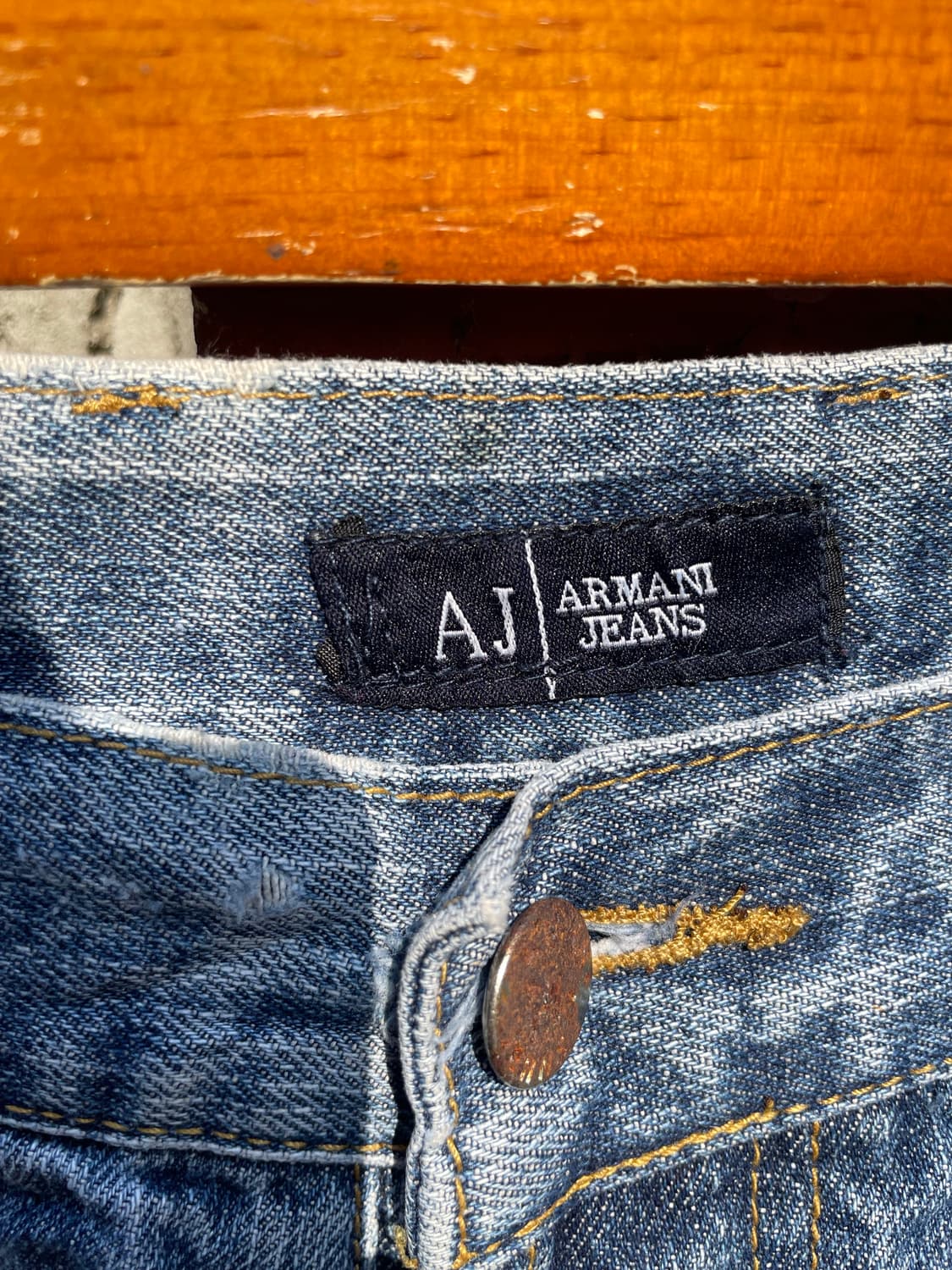 빈티지 아르마니 이글자수 부츠컷데님팬츠 상품이미지8