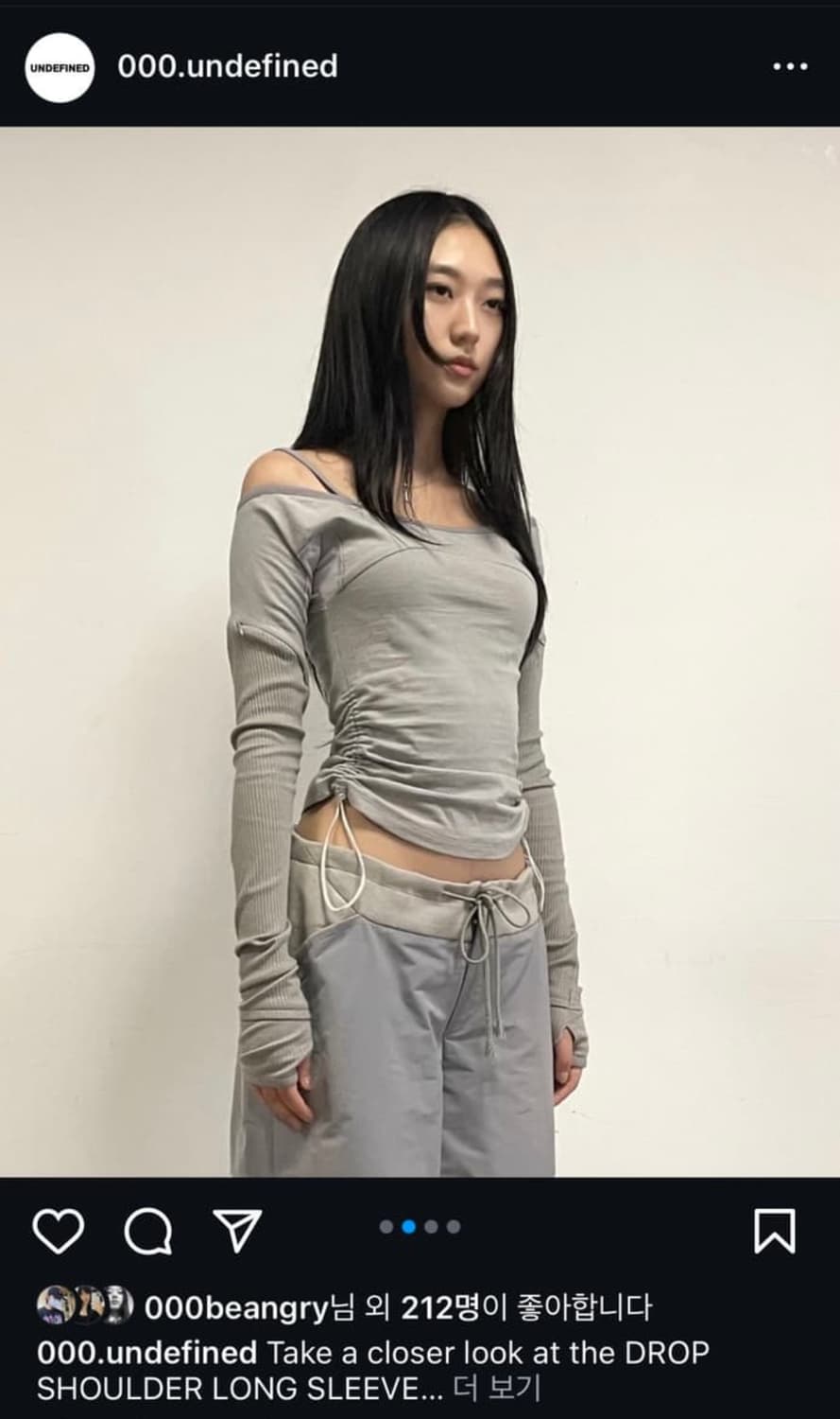 000.undefined 티셔츠 차콜 컬러 사이즈1 상품이미지3
