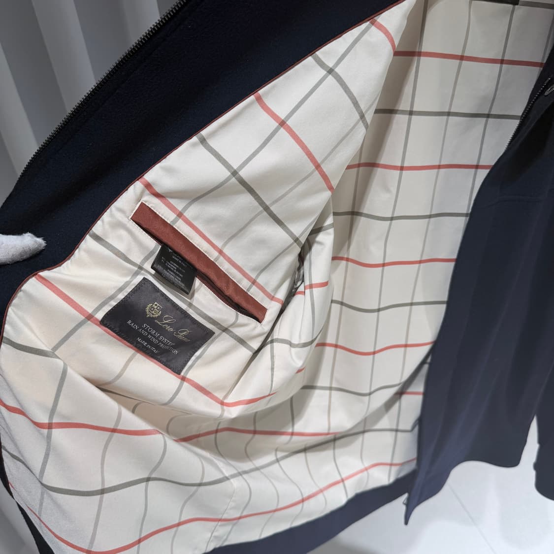 (A+/XL) / 로로피아나 스톰 시스템 캐시미어 봄버 자켓 네이비 상품이미지5