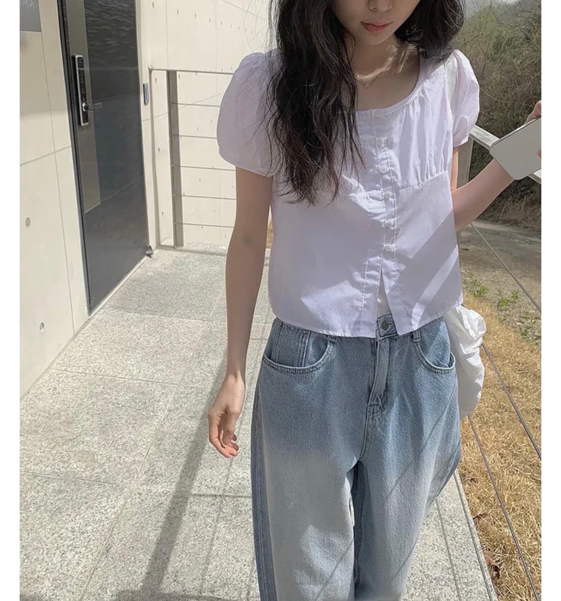 애니원모어 케시 러블리 반팔 블라우스 상품이미지1