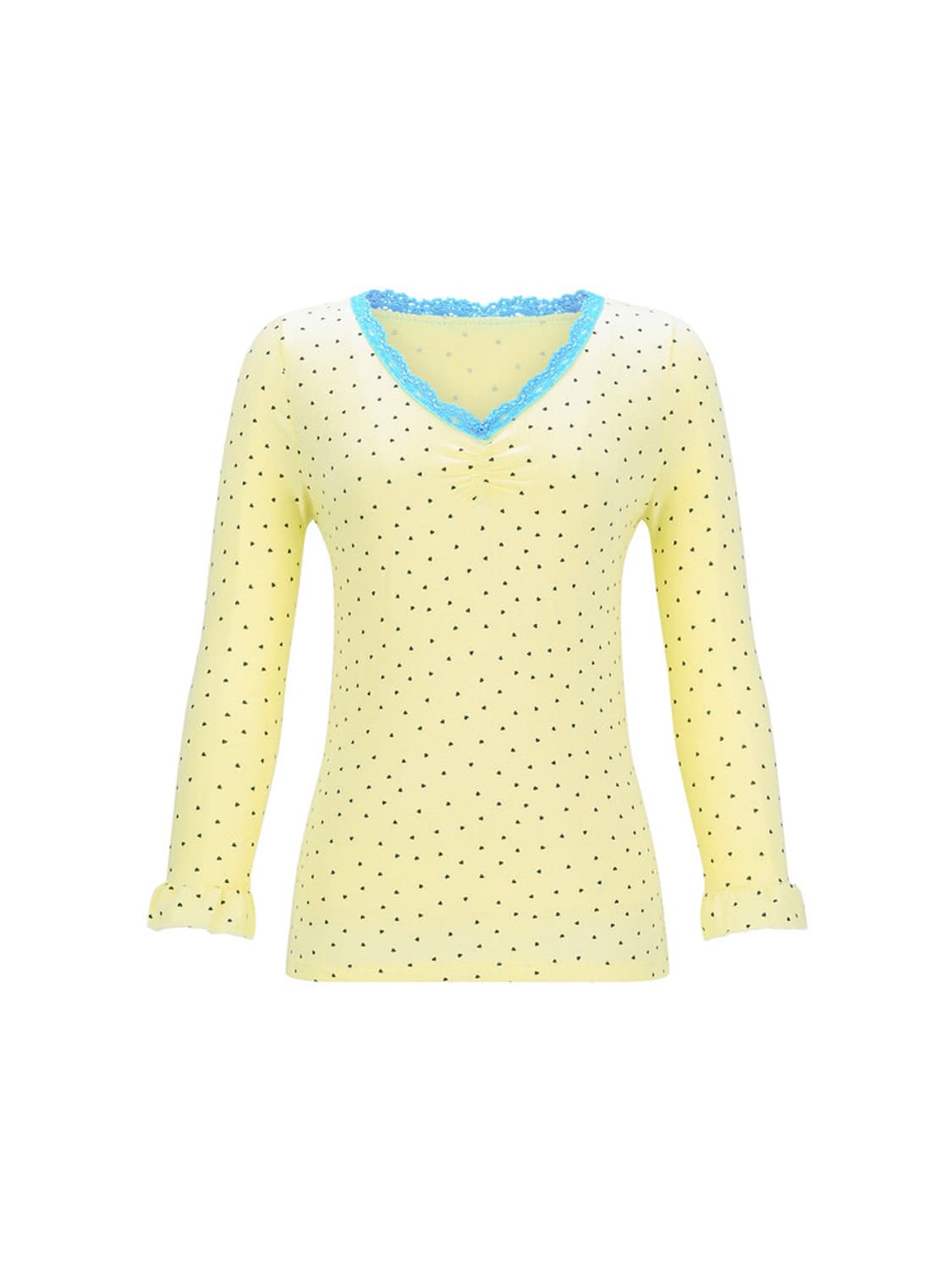 샵페어리 mini heart lace top (lemon) 상품이미지1