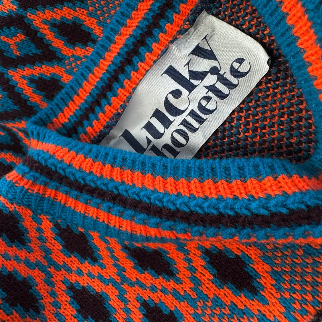 럭키슈에뜨 패턴 니트 원피스 상품이미지2