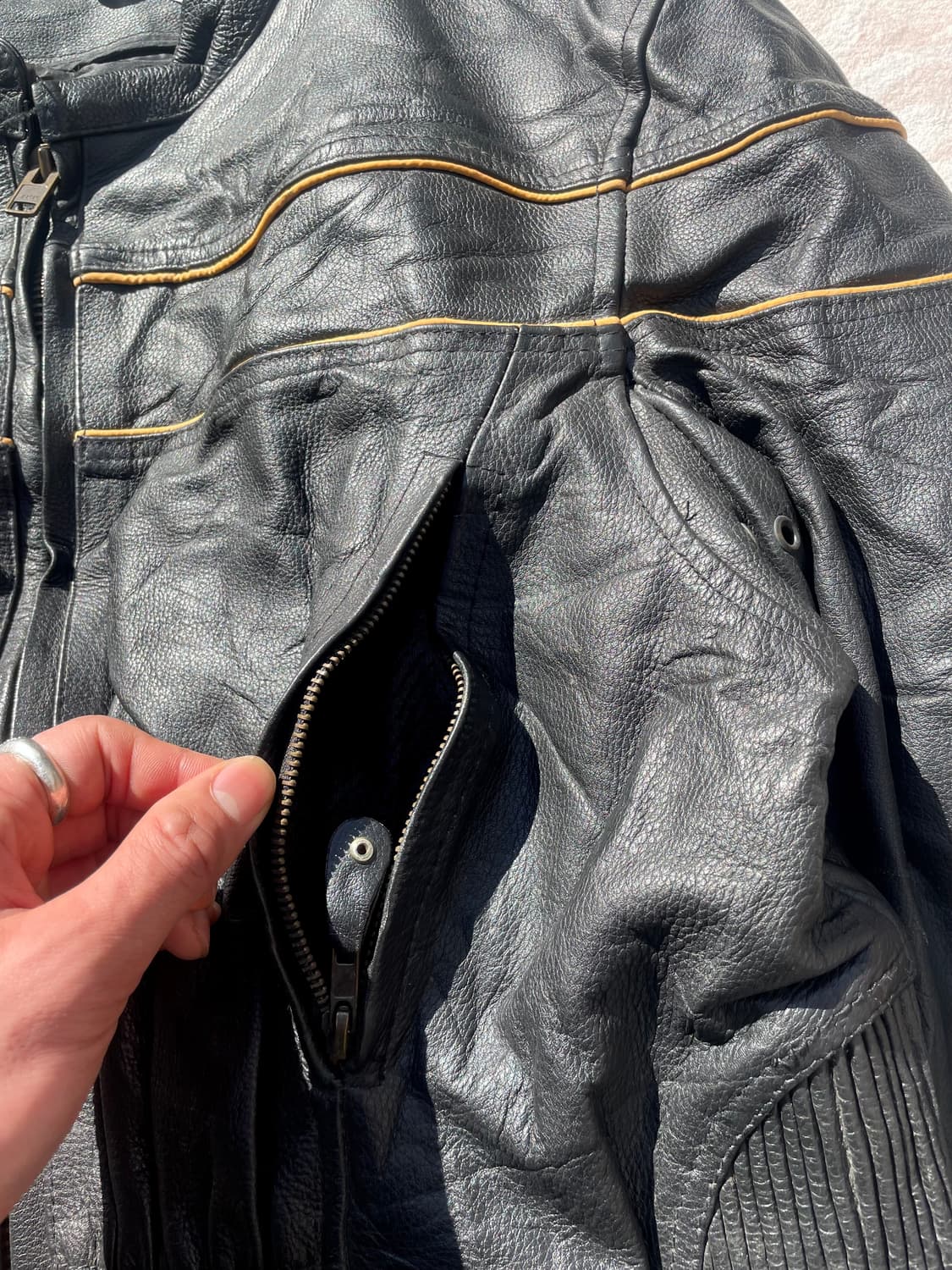 빈티지 리얼레더 바이커자켓  상품이미지7