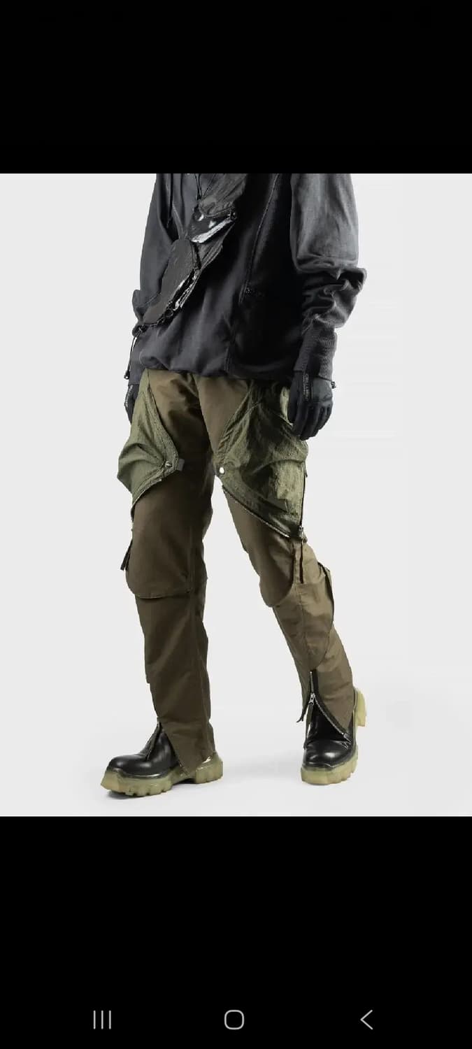 xs) 게릴라그룹 S5-PL02 올리브 팬츠 테크웨어 상품이미지3