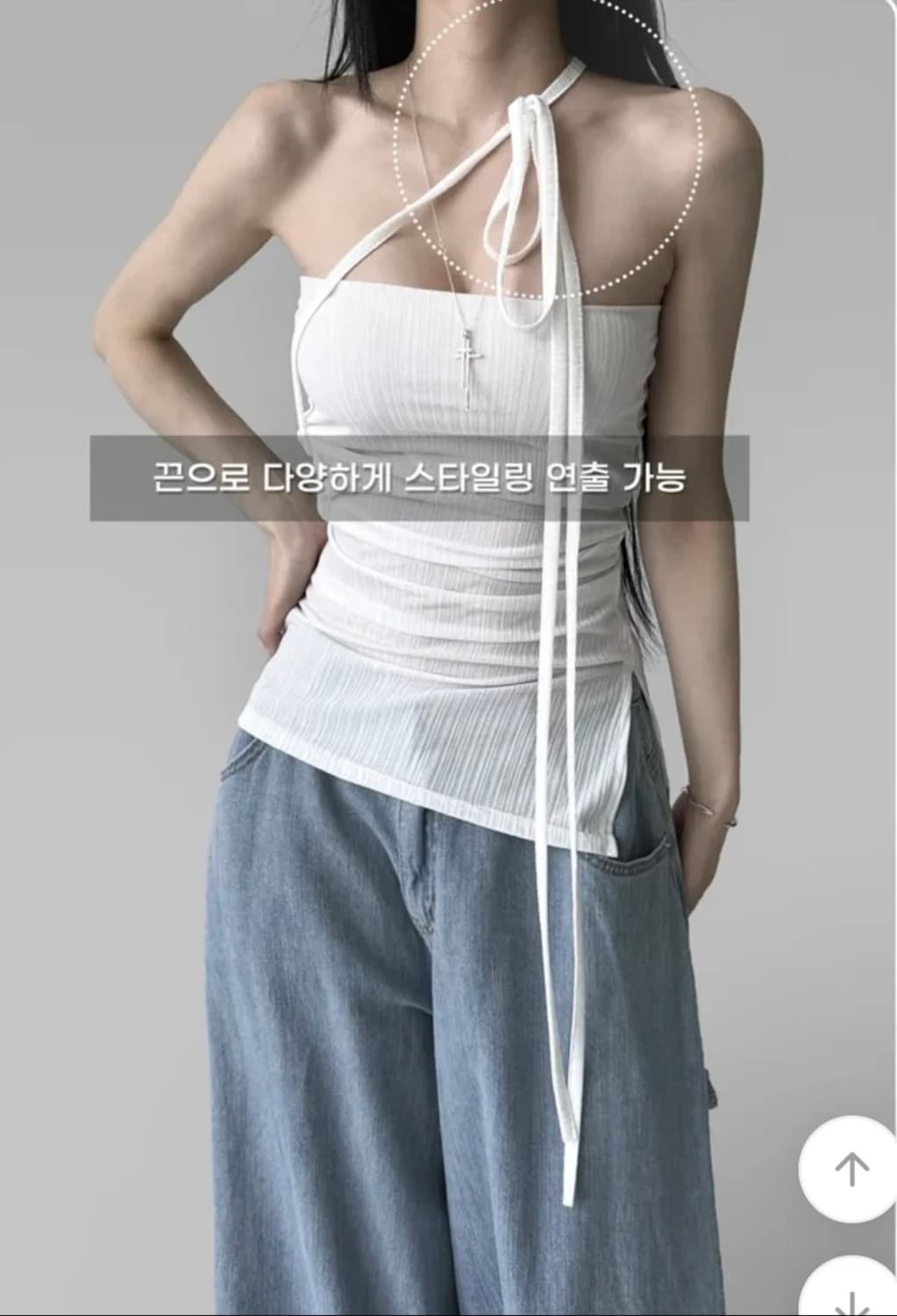 레이어드 스트랩 탑 원피스(블랙.새상품) 상품이미지2