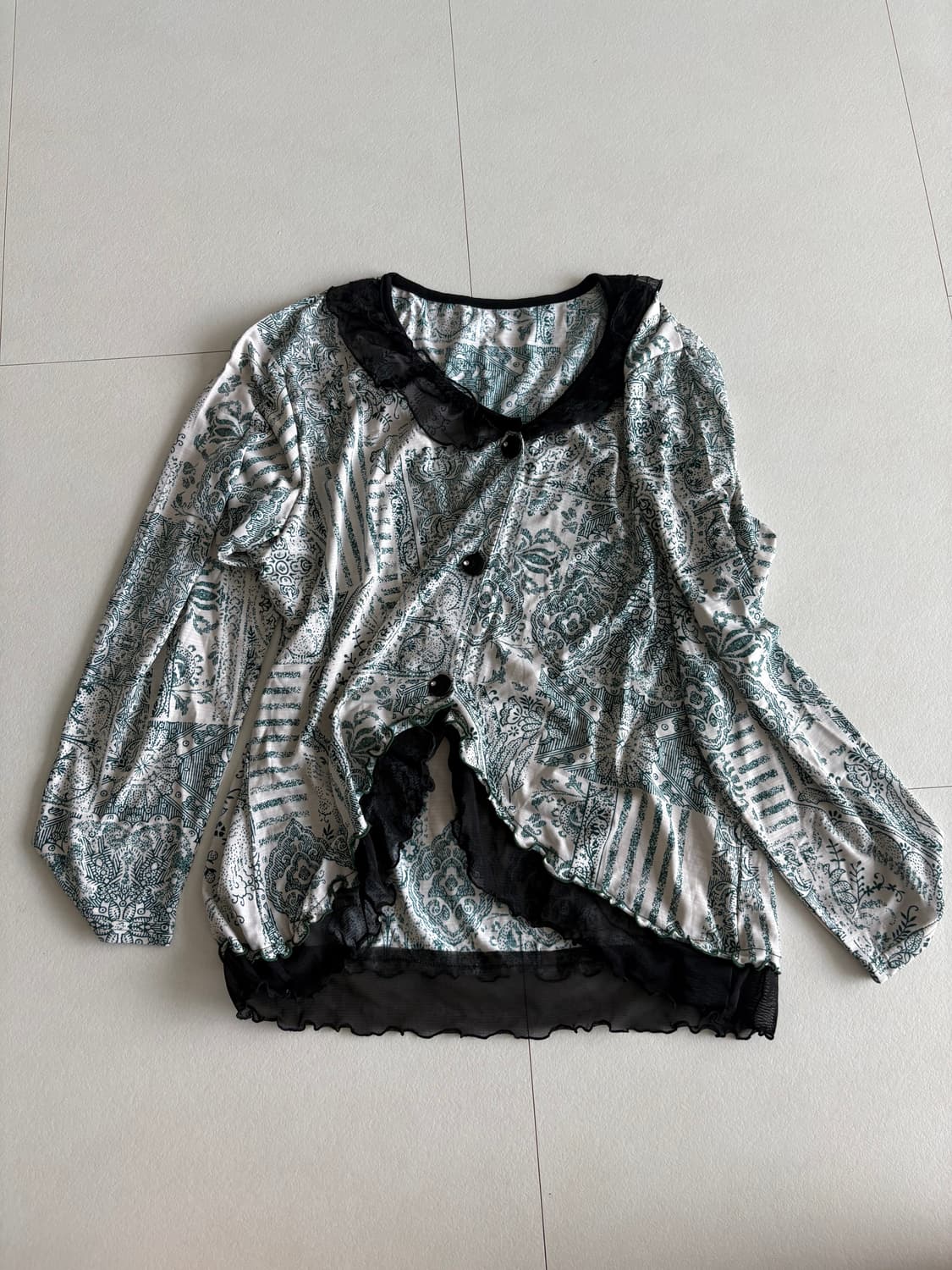 vintage paisley button blouse 상품이미지7