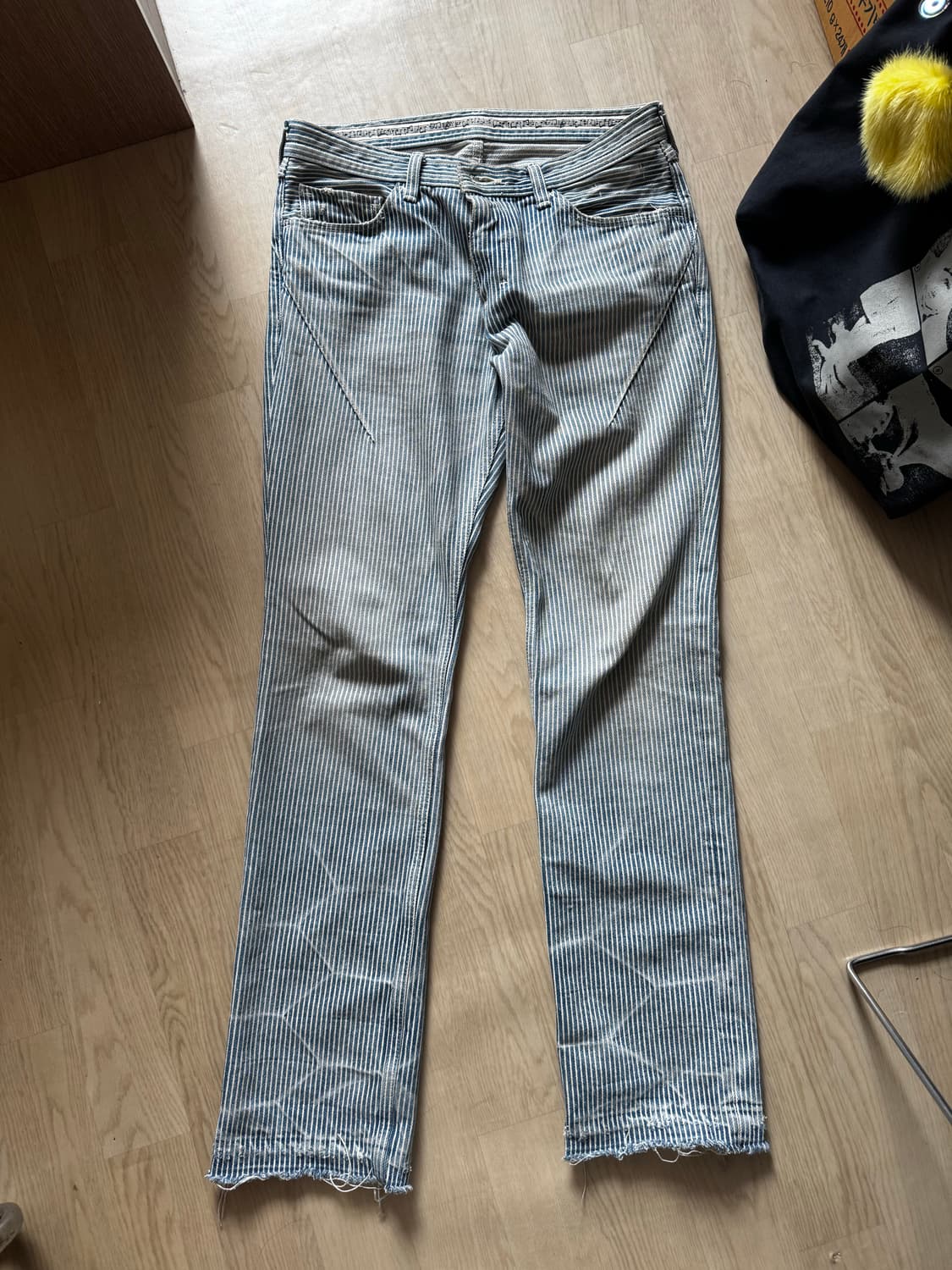 넘버나인 08ss 히코리 스트라이프 팬츠 상품이미지1