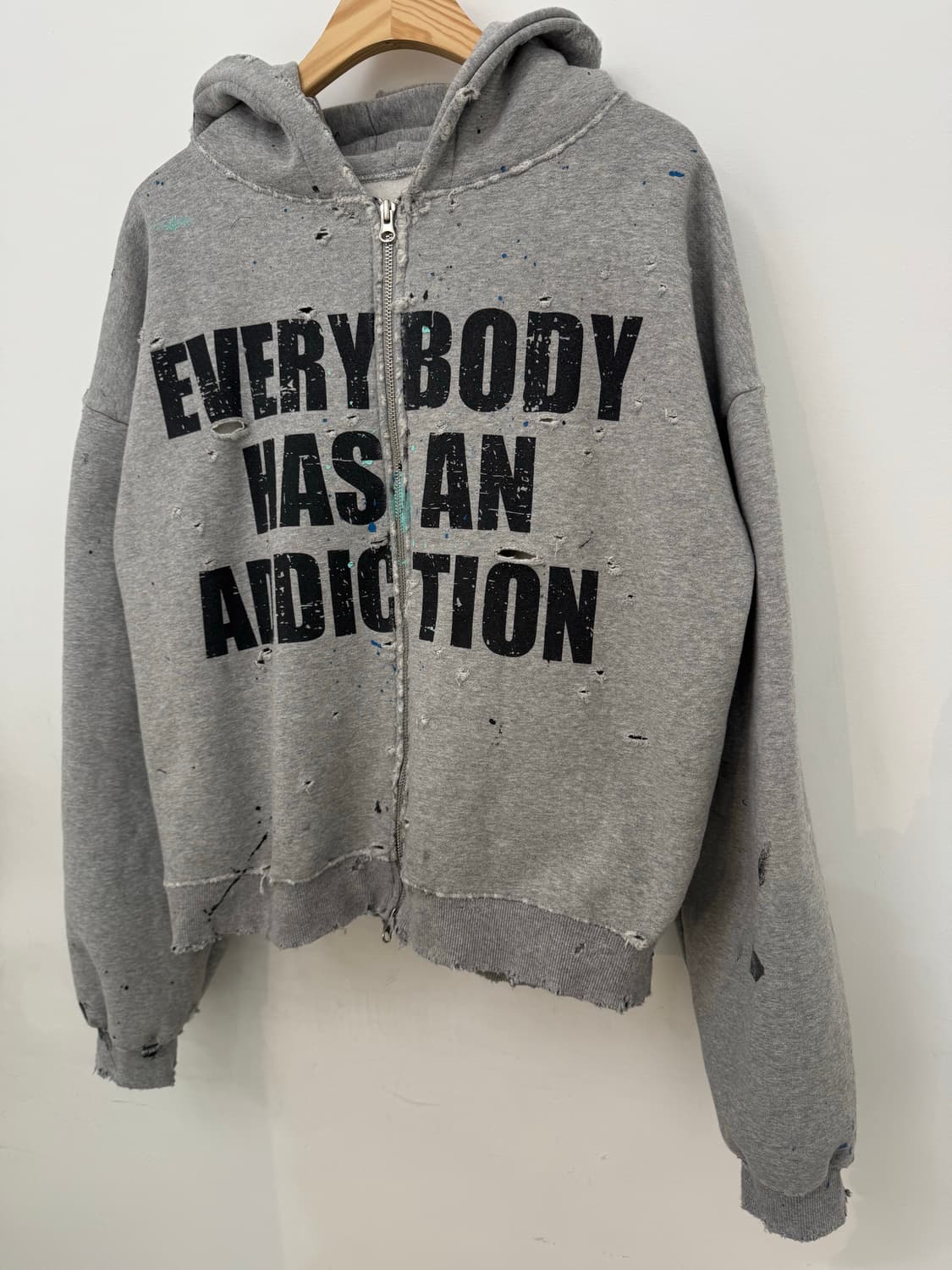 빈티지 크롭 후드집업(기모) 상품이미지3