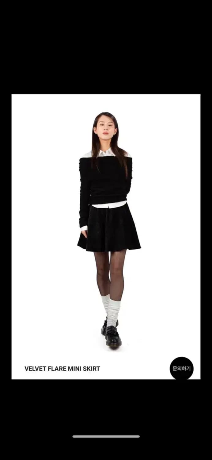 릿킴 벨벳 미니스커트 상품이미지1