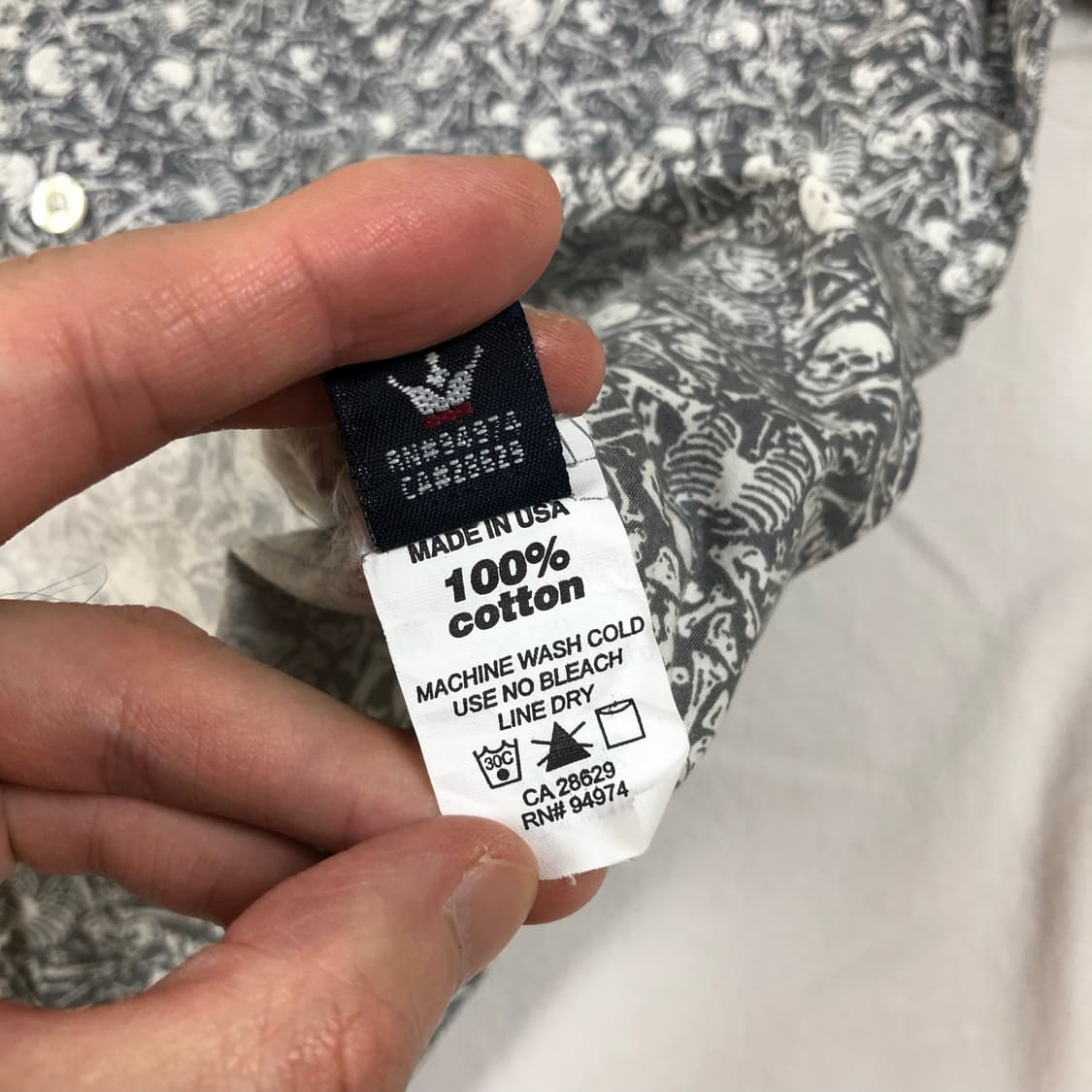 90s 스투시 해골 스컬 패턴 포켓 반팔셔츠 남방 상품이미지10