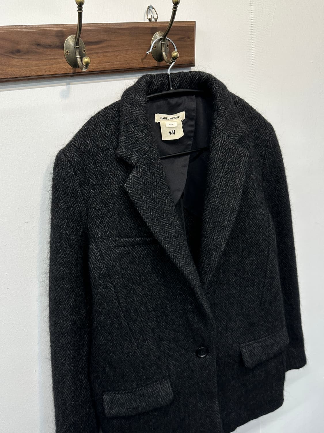 이자벨마랑 h&m 알파카 울 헤링본 자켓 os 상품이미지1