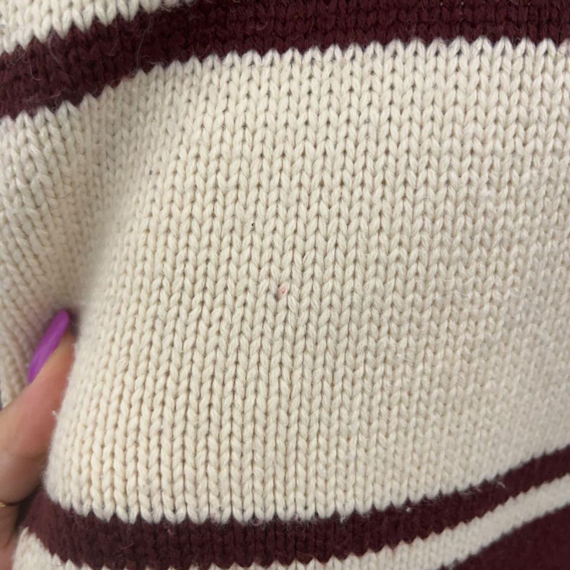 수아레 빈티지 레트로 배색 반집업 울 혼방 니트 M C07279 상품이미지7