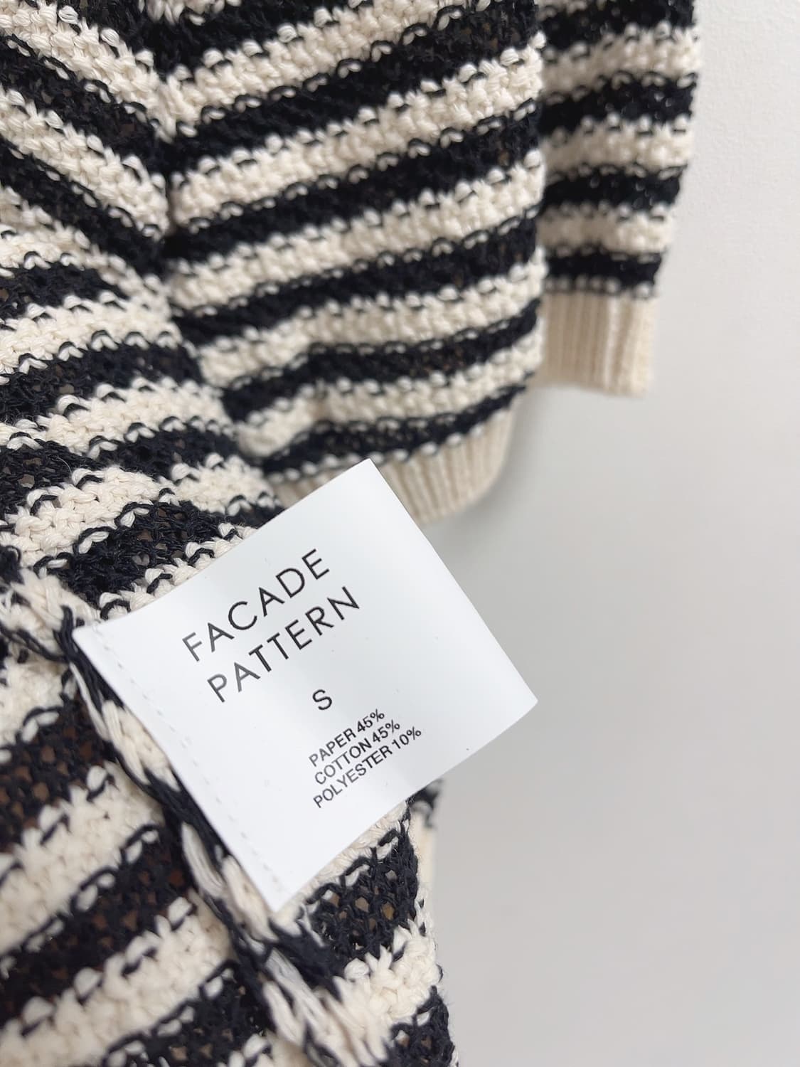파사드패턴 스트라이프 페이퍼 니트 상품이미지7