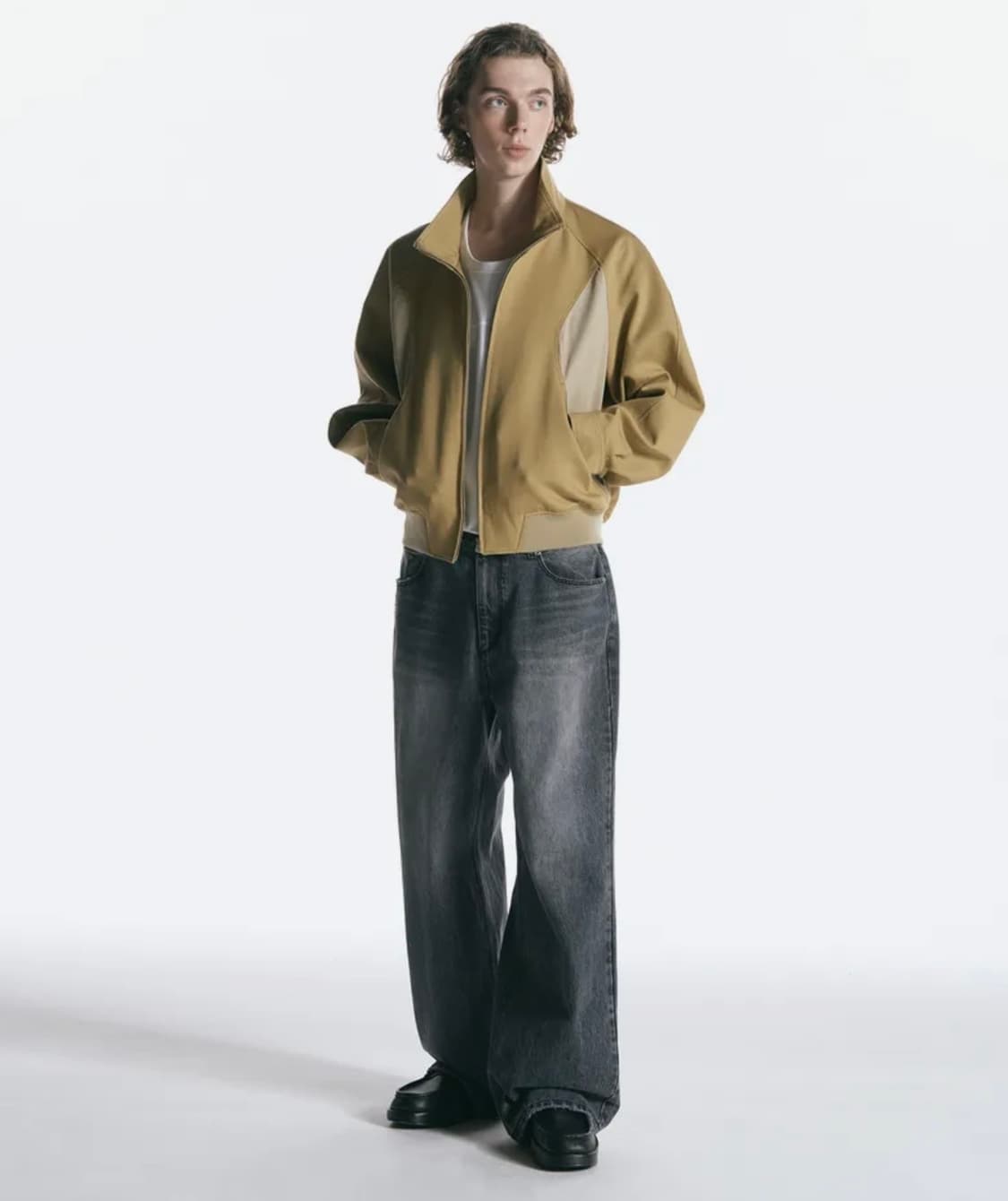 (S) 인사일런스 CALIK 로우 웨이스트 와이드 진 ASH GREY 상품이미지2