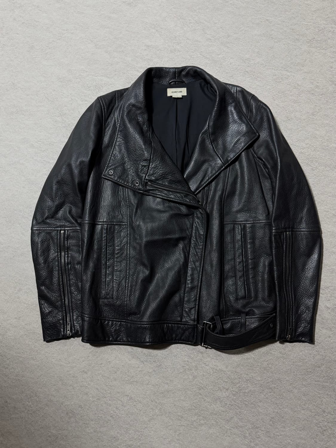 헬무트랭 비대칭 램스킨자켓 상품이미지2