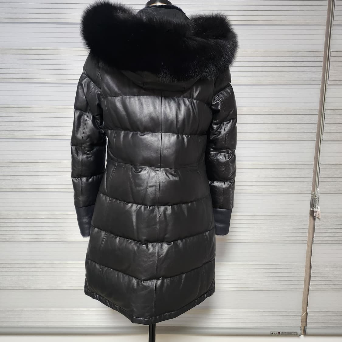 《새상품》(주)로보/ 후드 폭스퍼 구스 양가죽 롱패딩 상품이미지4
