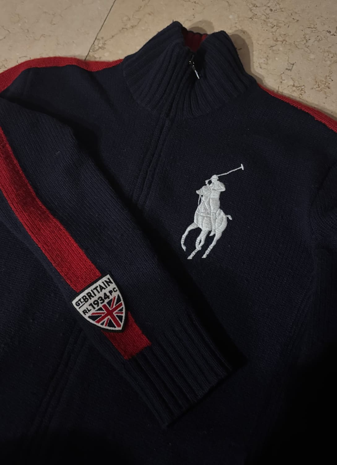 폴로 랄프로렌 빅포니 브리튼 니트집업 상품이미지1