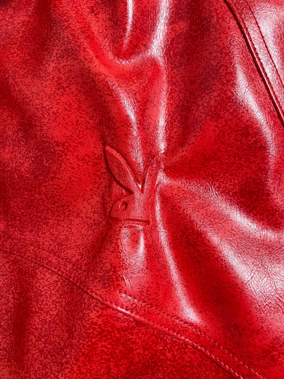 플레이보이 위캔더스 레드 가죽 자켓 상품이미지6