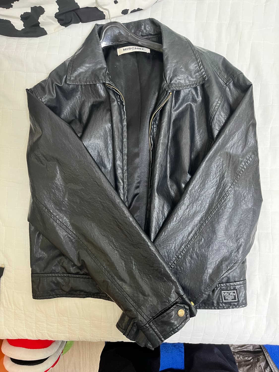 미스치프 faux leather jacket s 폭스 레더 자켓 상품이미지2