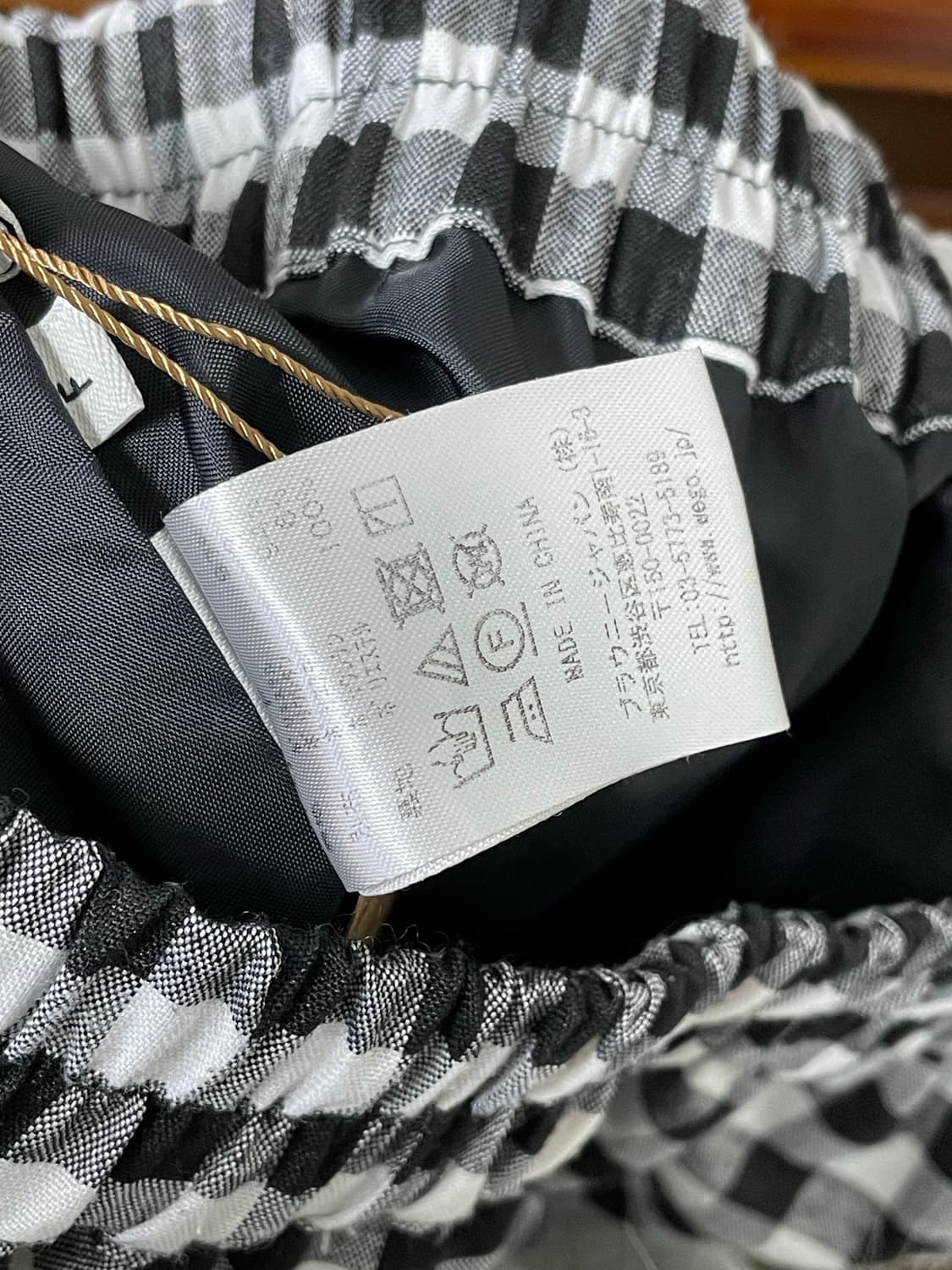 체크 배색 캉캉 롱스커트 상품이미지2