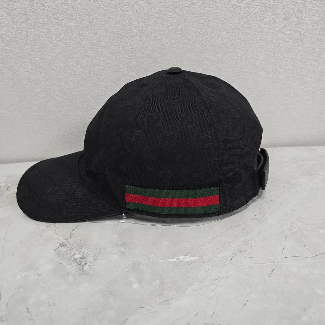 구찌 로고 볼캡 모자 xl사이즈 블랙 판매 상품이미지3