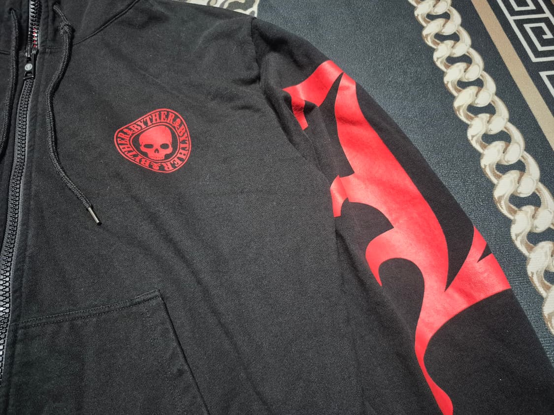 바이더알 풀 집 스컬 프린팅 후드집업 F 상품이미지3