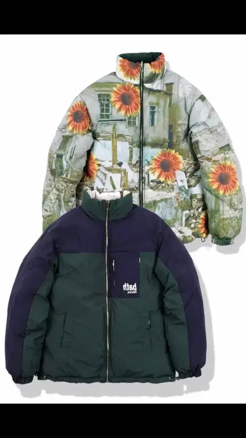 유쓰배쓰 해바라기 리버시블 패딩 상품이미지2