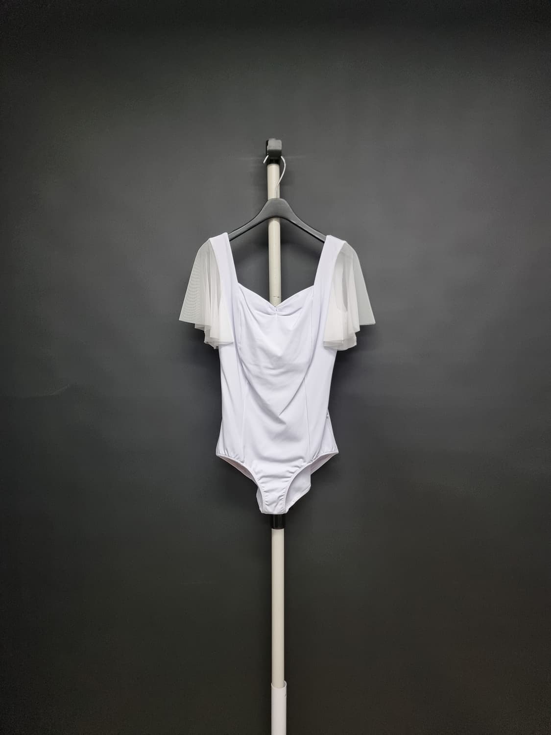 레이시 프릴 스퀘어넥 레오타드 성인발레 XL 상품이미지1