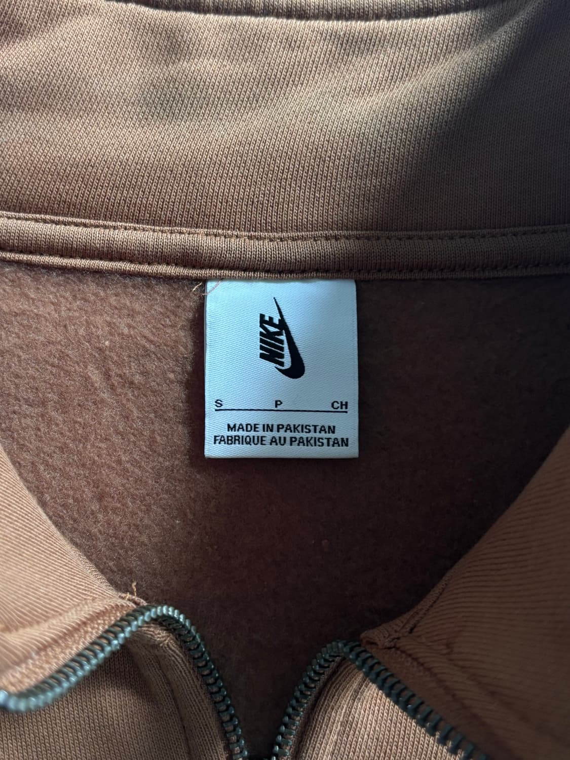 Nike 나이키 NRG 스우시로고 브라운컬러 반집업 맨투맨 상품이미지4