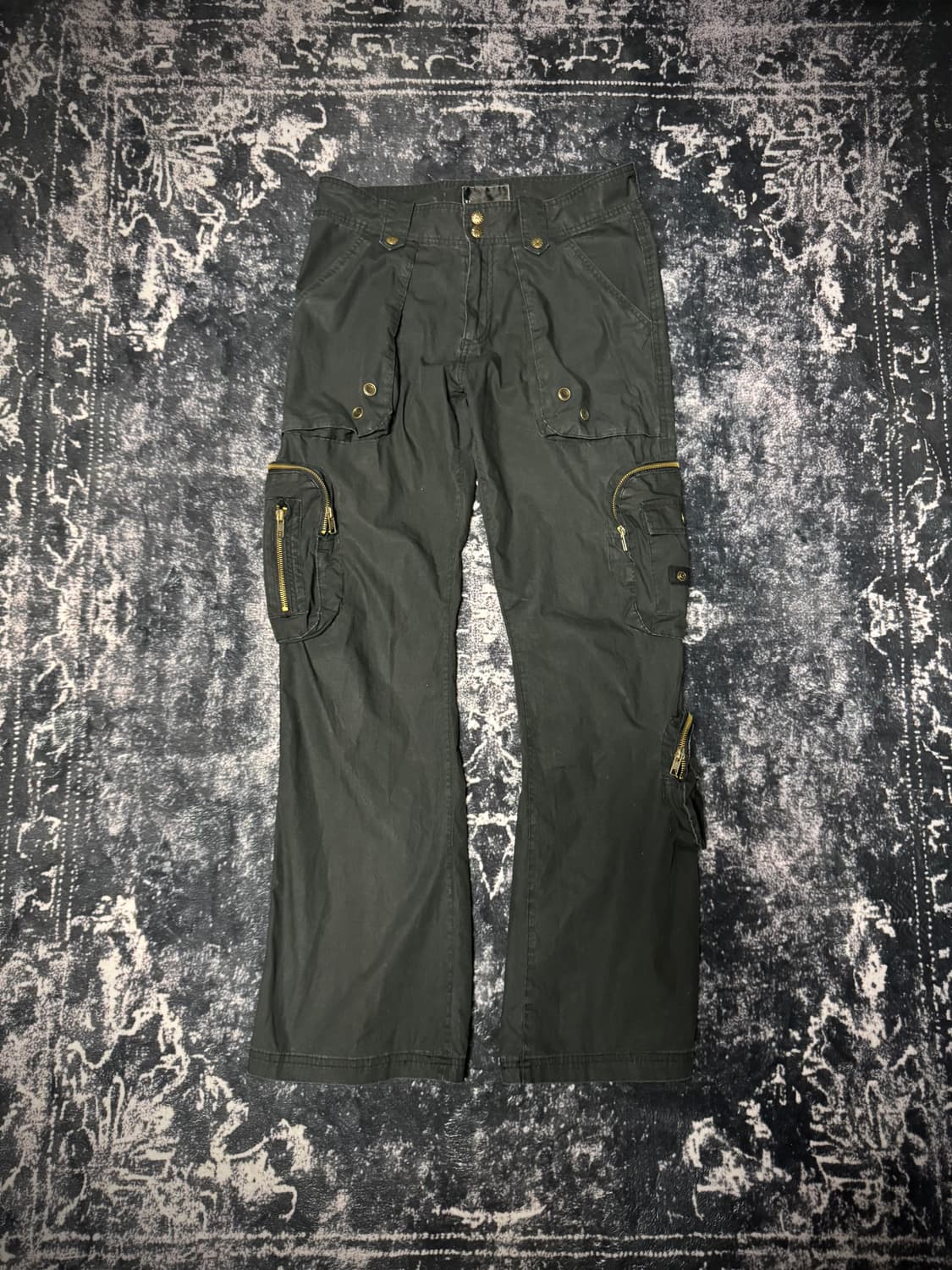 00s Style Black Cargo Pants 상품이미지1