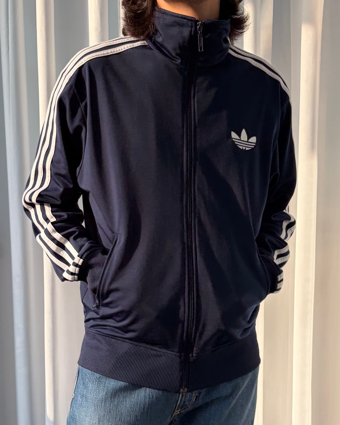 [XL]아디다스 구형 파이어버드 네이비 트랙탑 져지 상품이미지2